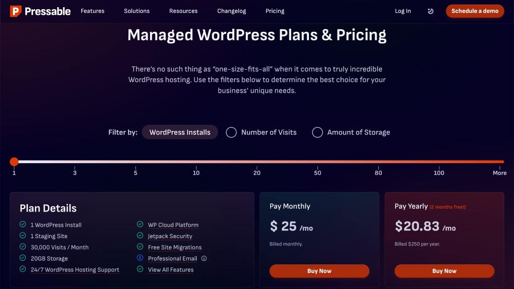 Pressable pricing