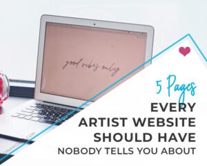 What pages should an artist website have?