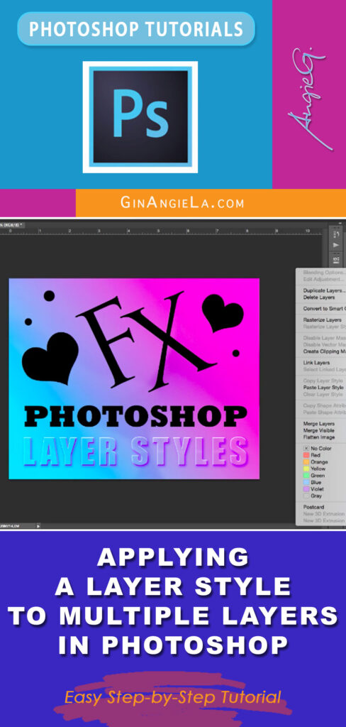 apply a layer style to multiple layers in Photoshop