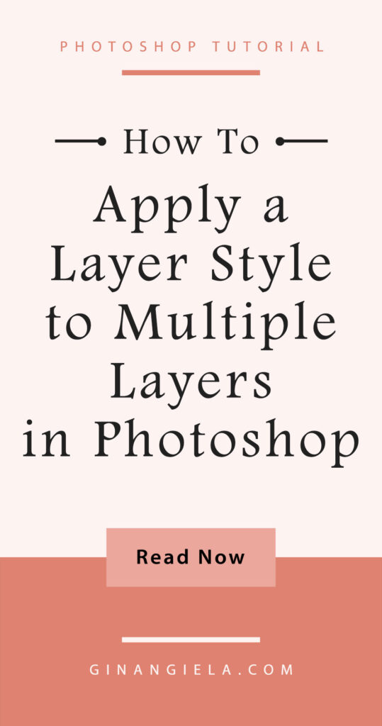 apply a layer style to multiple layers in Photoshop