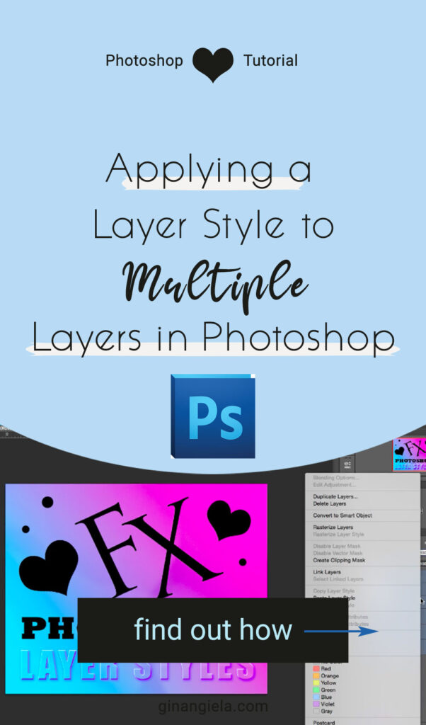 apply a layer style to multiple layers in Photoshop