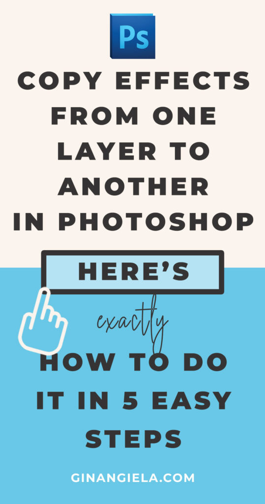 copy effects from one layer to another in Photoshop