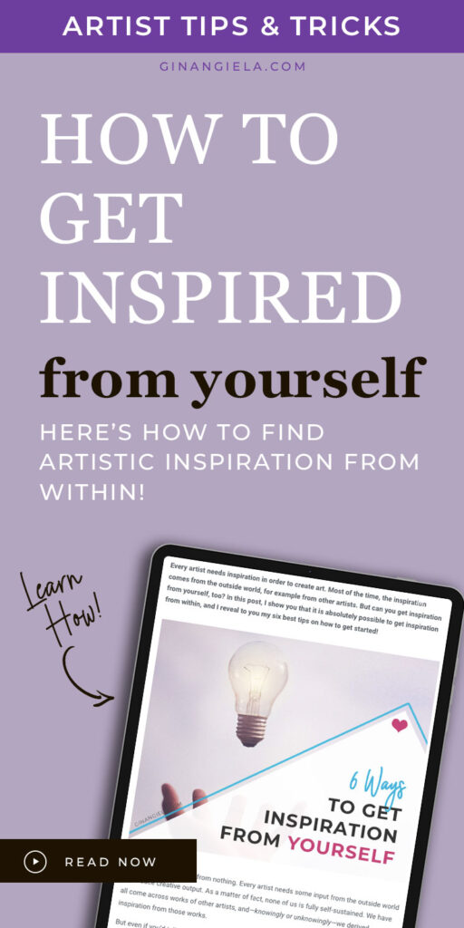 get inspiration from yourself