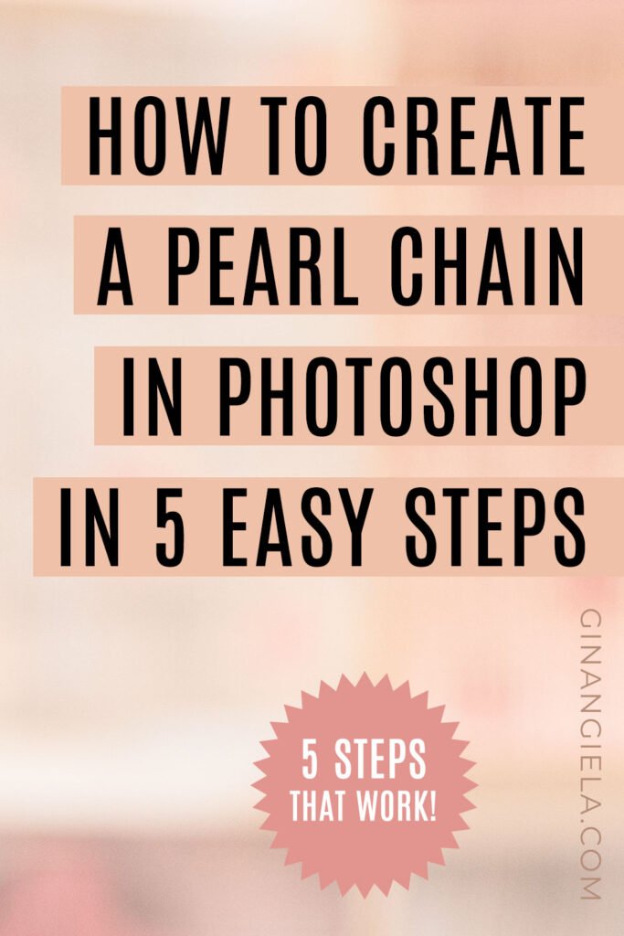 how to create a pearl chain in photoshop