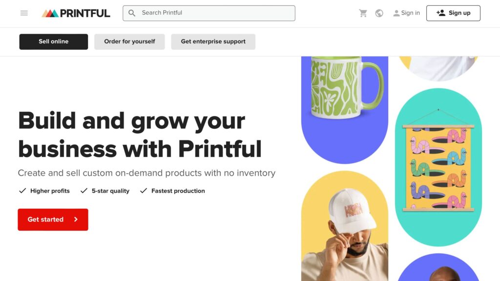 Printful is one of the most cost-efficient online printing services for artists