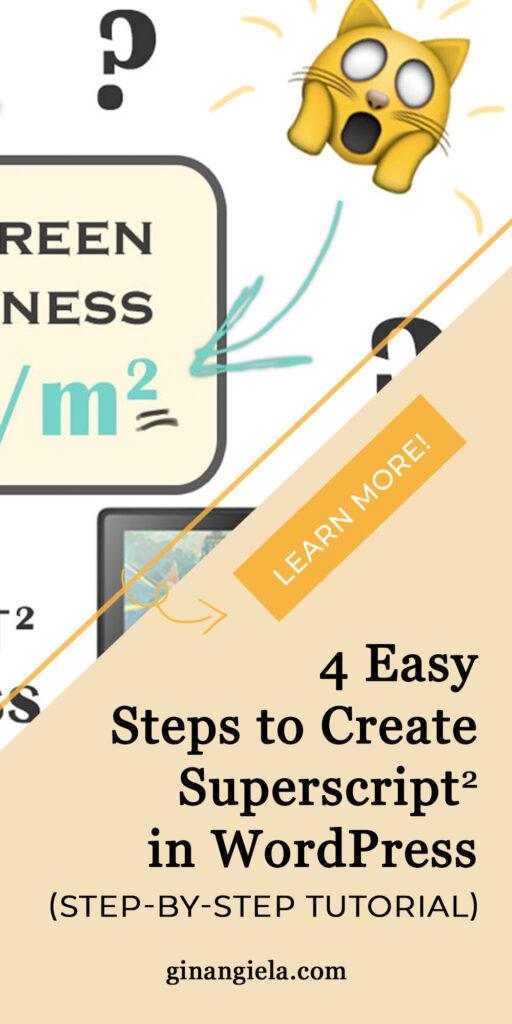 create superscript in wordpress