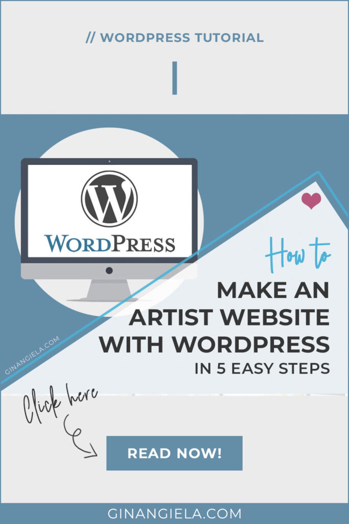 make an artist website with WordPress