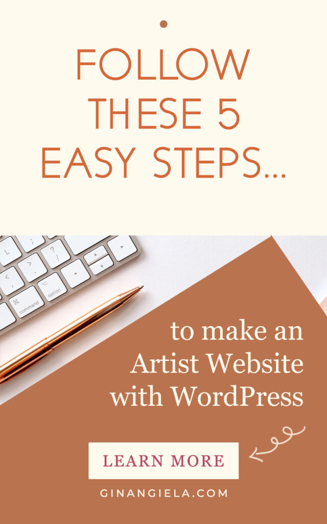 make an artist website with WordPress