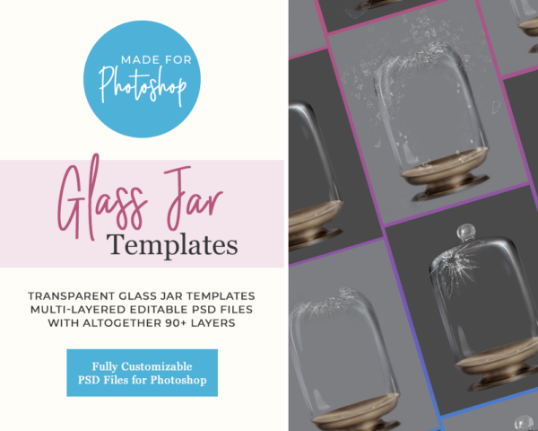 Transparent Glass Jars For Photoshop (PSD Files)