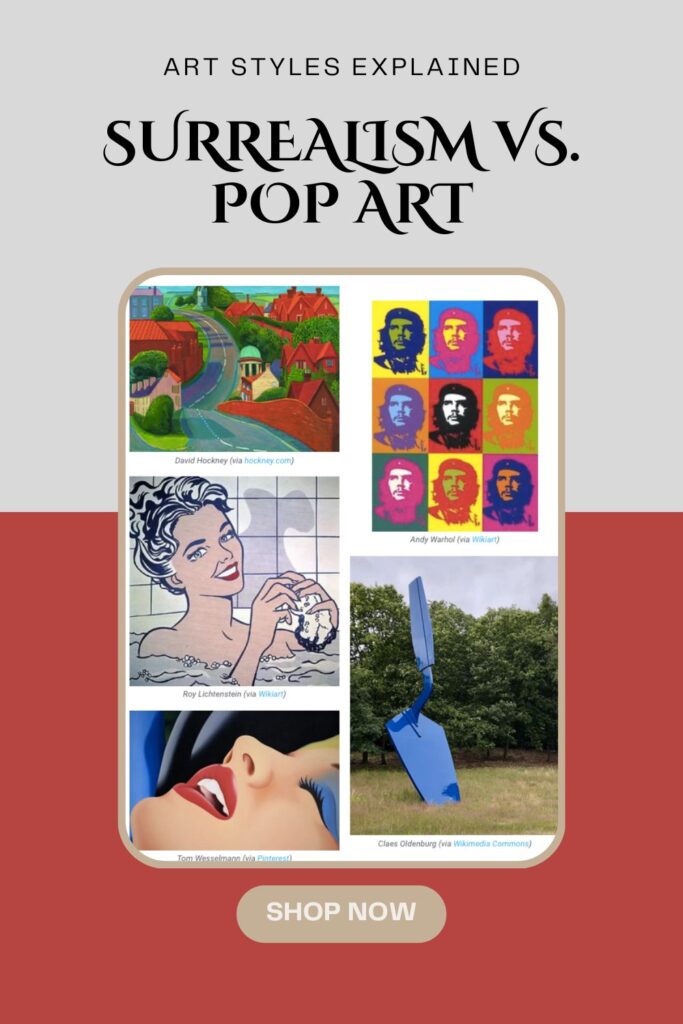 difference between surrealism and pop art