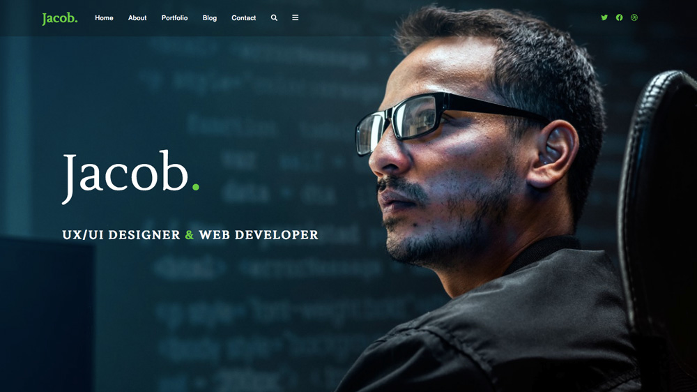 OceanWP Jacob WordPress template for artists