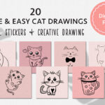 20 Cute & Easy Cat Drawing Ideas (Ideal For Stickers)