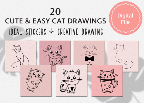 Cute & Easy Cat Drawing Ideas