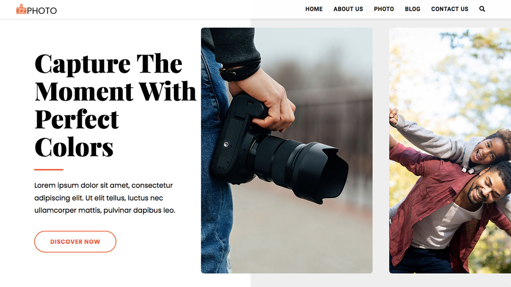 Photo by OceanWP is an ideal WordPress theme for building a photography website