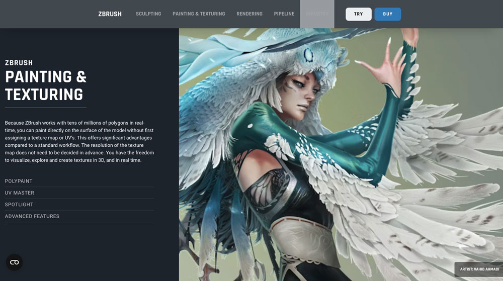 ZBrush is some of the best digital art software for Mac users