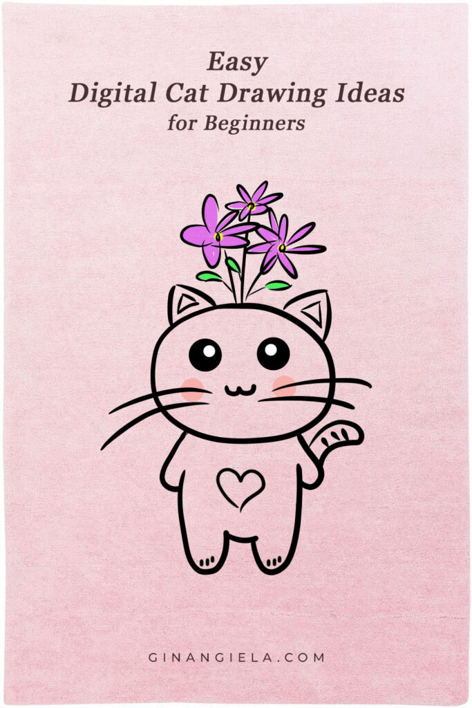 Cat surprising you with flowers