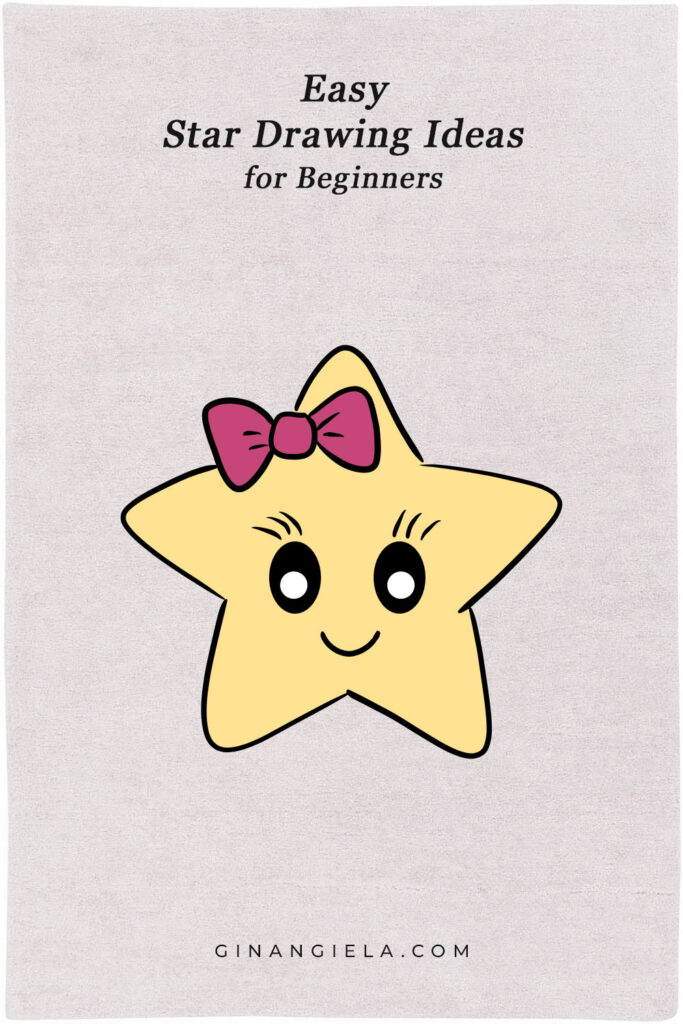 Cute star with bow