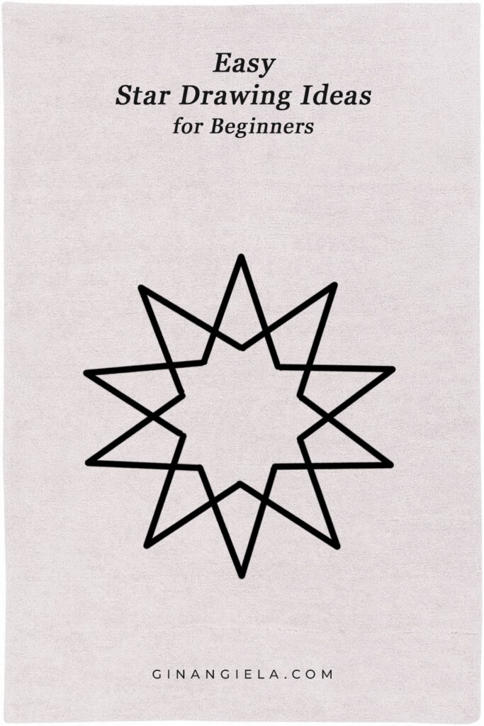 Easy 10-pointed star drawing