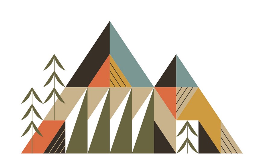 modern geometric mountains