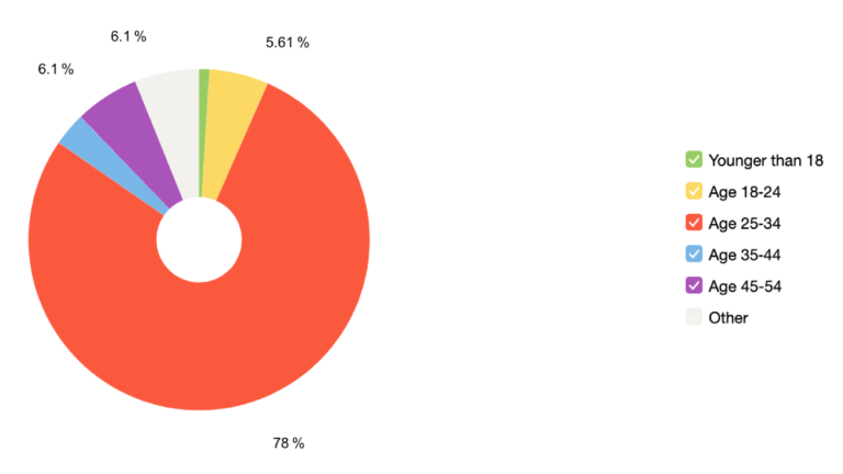 website audience according to age