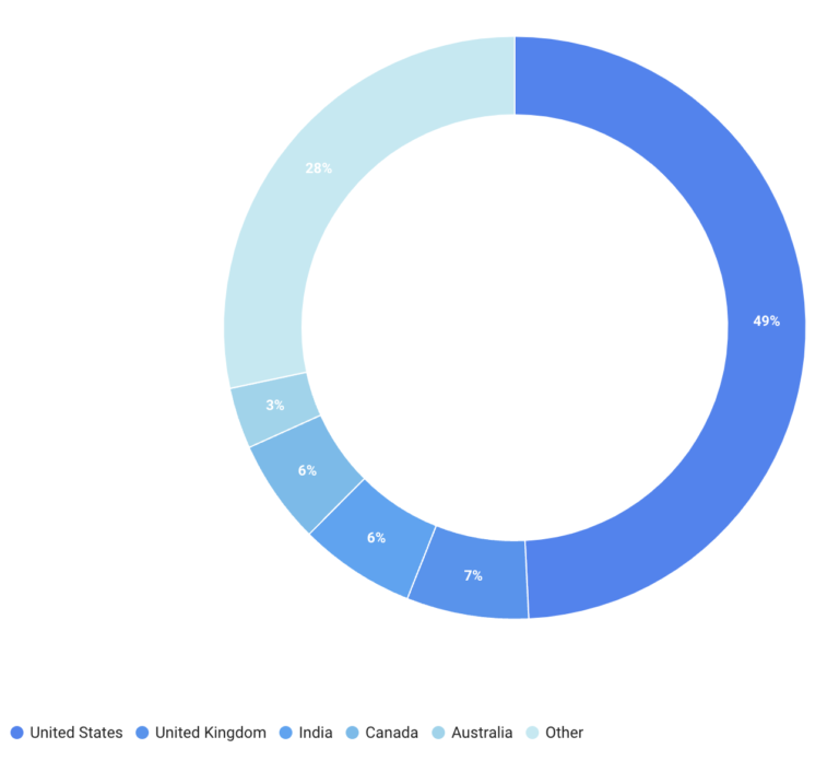 website audience by country