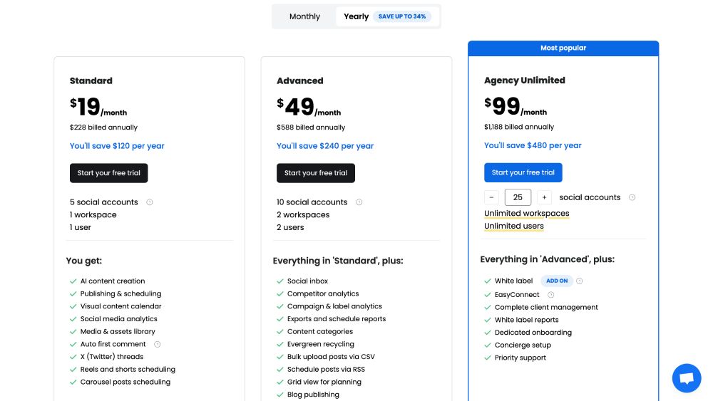 ContentStudio pricing