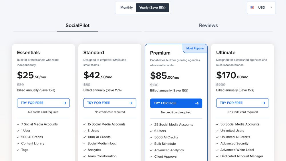 SocialPilot pricing