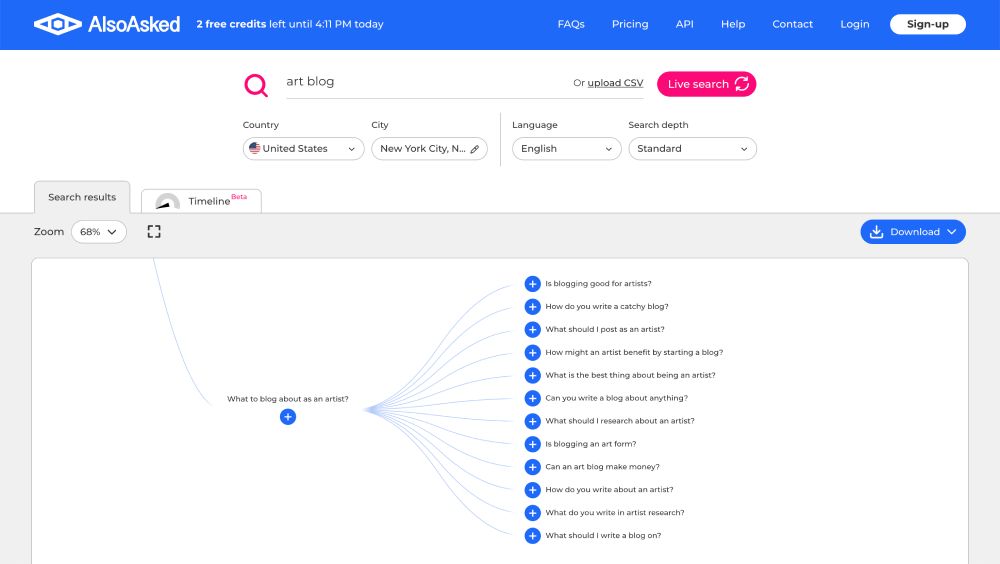 AlsoAsked keyword research