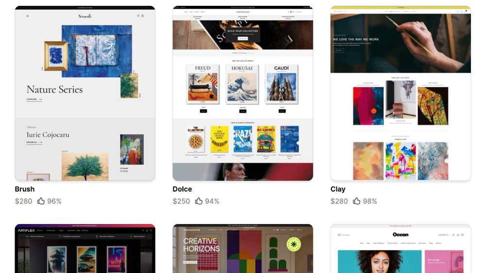 Shopify templates for creative entrepreneurs
