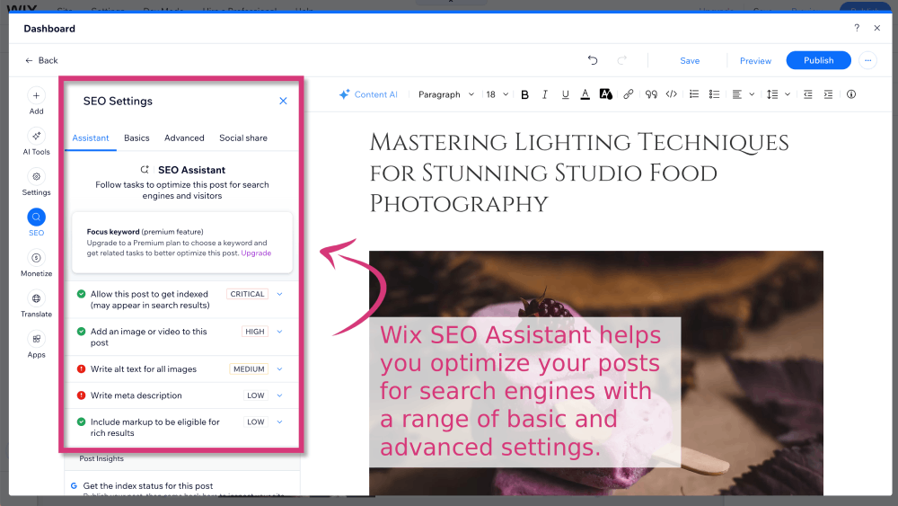 Wix SEO Assistant