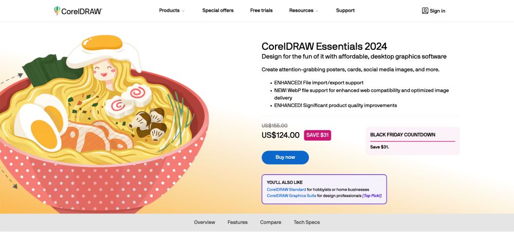 CorelDraw Essentials is a budget friendly Christmas gift idea for digital artists