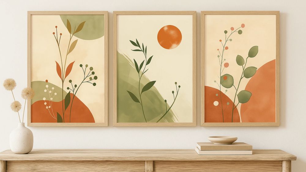 Botanical Abstract Art Collection – Cozy Neutral Series by Zyra Co