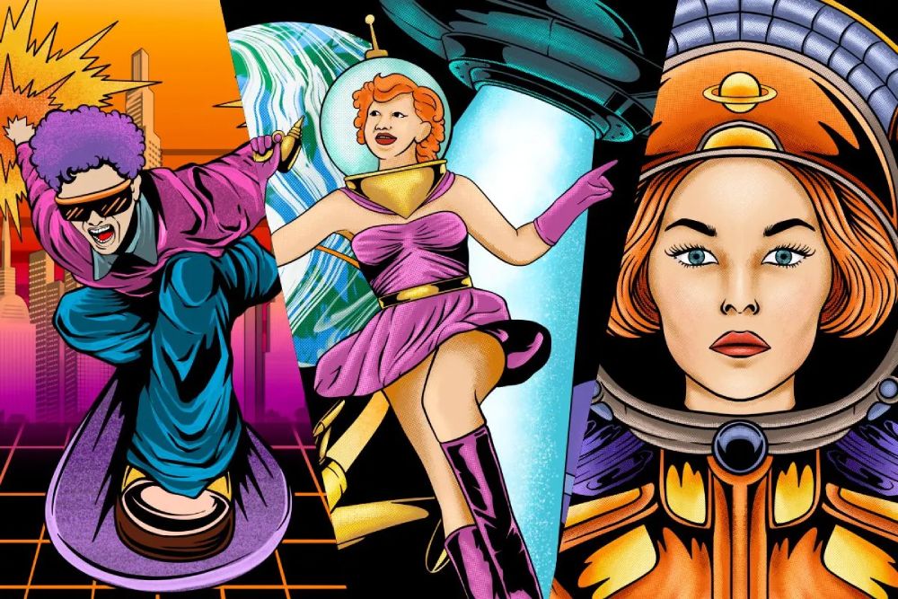 Retro Futurism was already trending across digital art in 2025, and it continues well into 2026. 