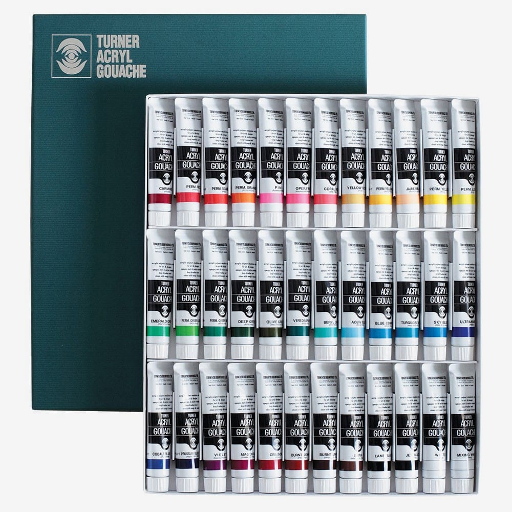 Turner Acrylic Gouache Paint 36 Color Set