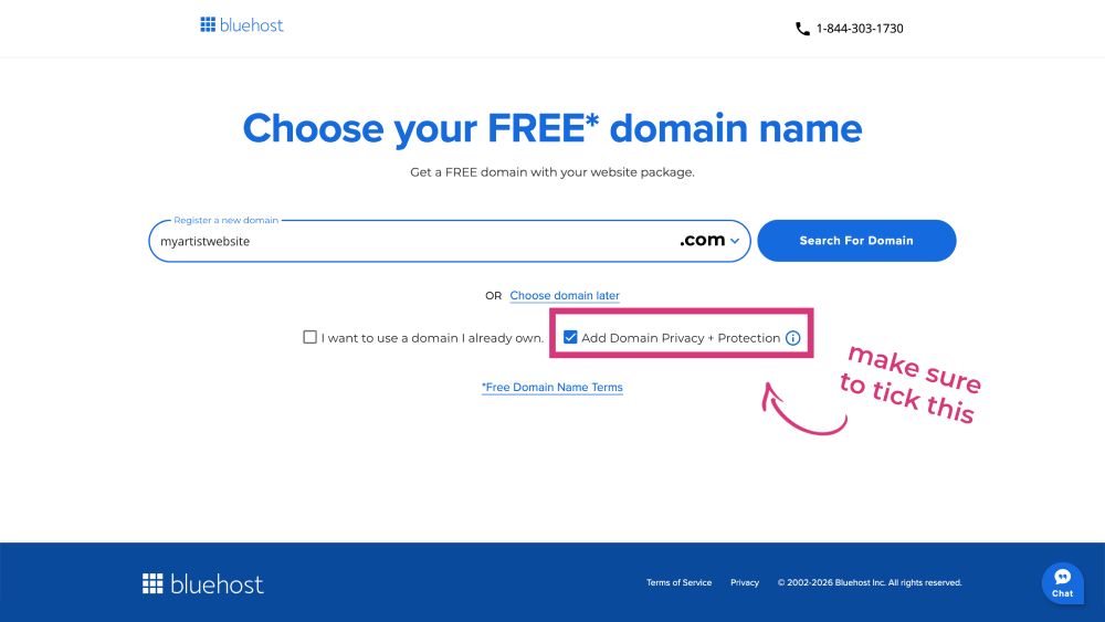 Choose a domain name