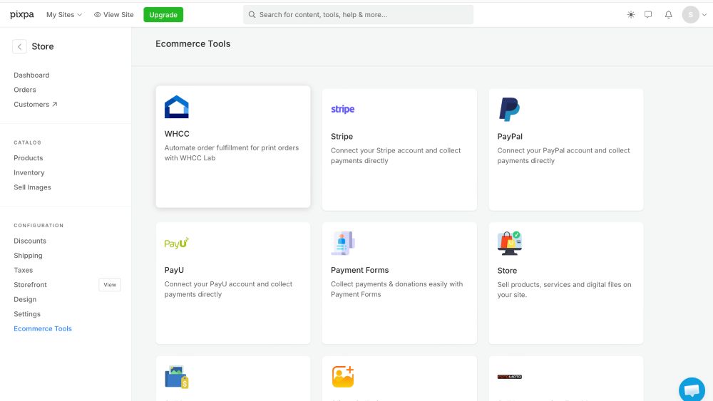 Pixpa payment gateways