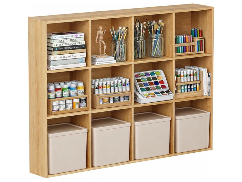 Wooden Cube Storage Organizer