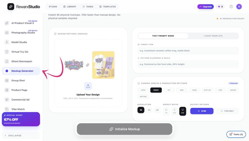 RewarxStudio mockup generator
