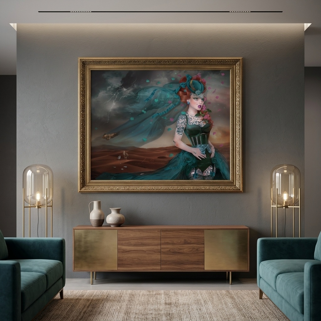 RewarxStudio wall art mockup for Desert Rose