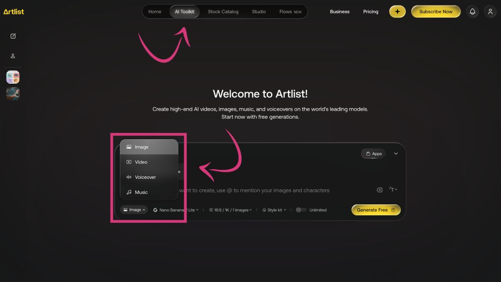 Artlist AI Toolkit