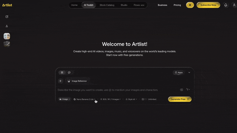 Artlist image models
